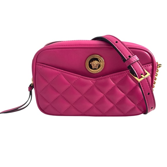 Versace Handbags - Versace Fuchsia Quilted Shoulder Bag